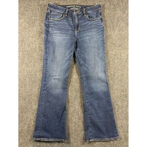American Eagle Kick Boot Jeans Womens Size 12 Short Medium Wash Casual Everyday